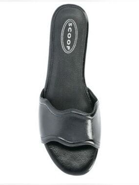 Scoop Womens Black Slide Mules New NO Box